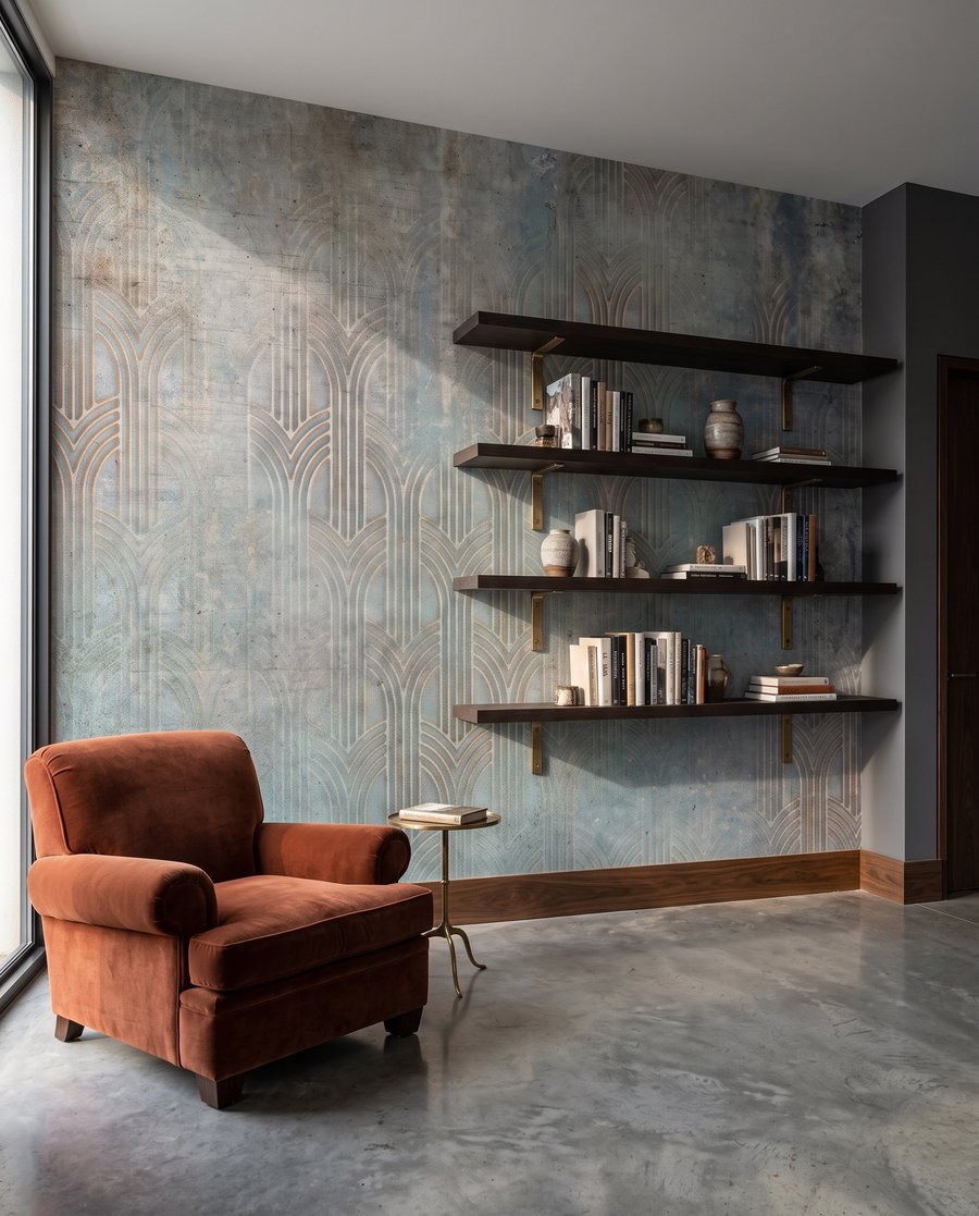 Blauw met warme sporen — interieur 5
