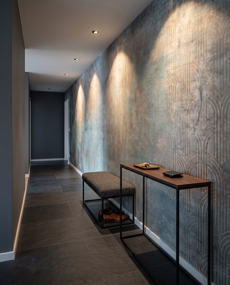 Blauw met warme sporen — interieur 6