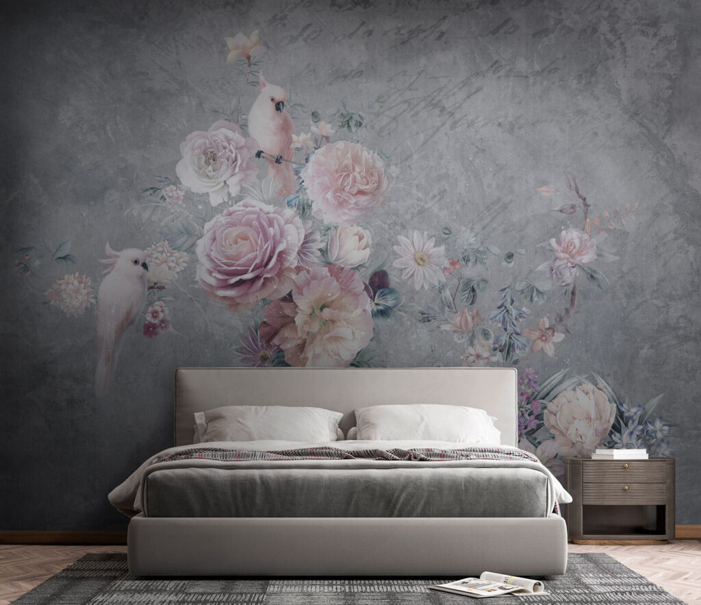 Vogels tussen verweerde rozen — interieur 2