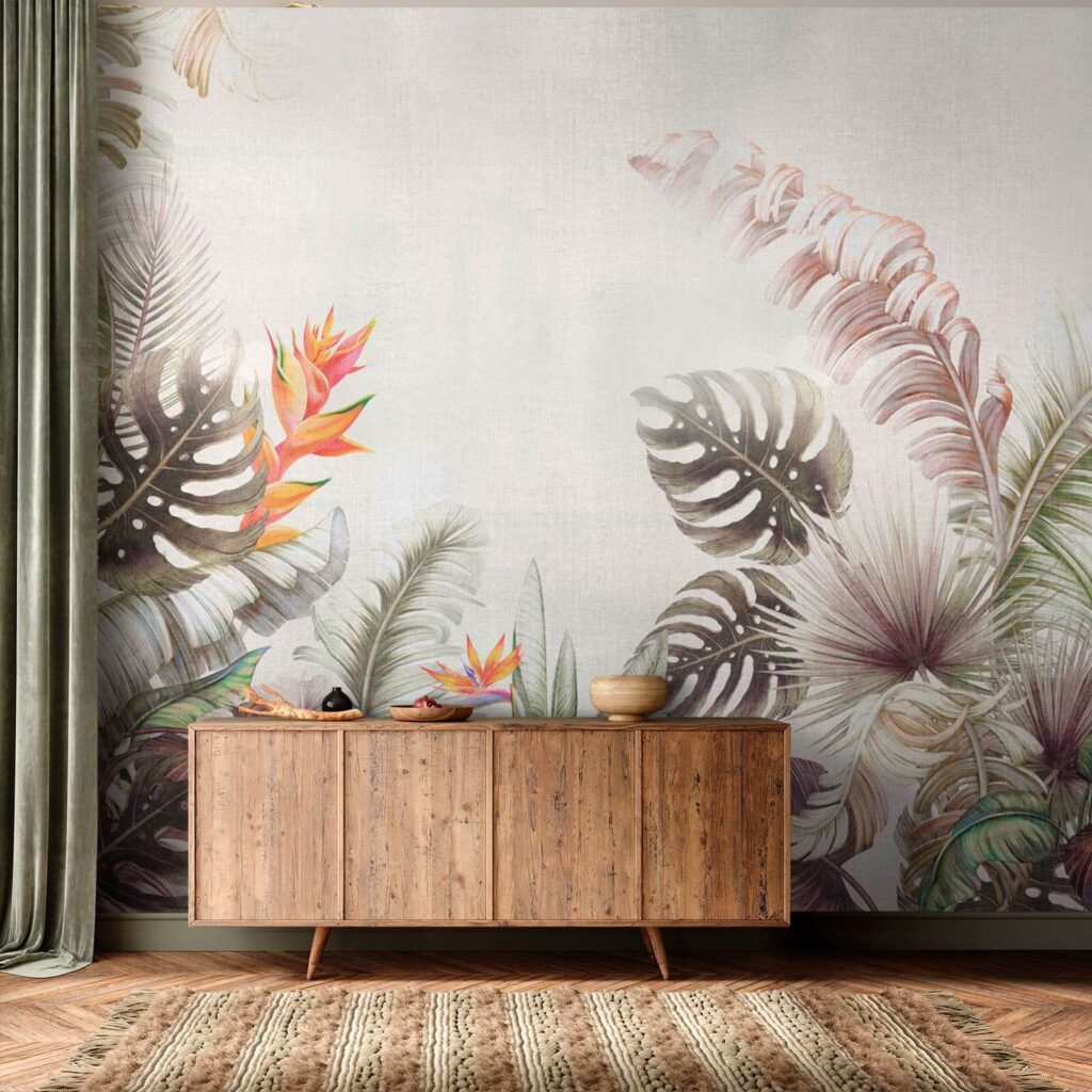 Tropische bloei langs onderrand — interieur 4