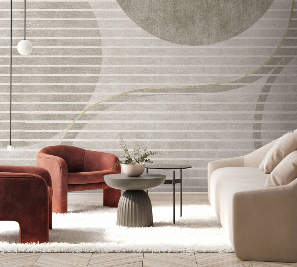 Cirkels achter witte strepen — interieur 2