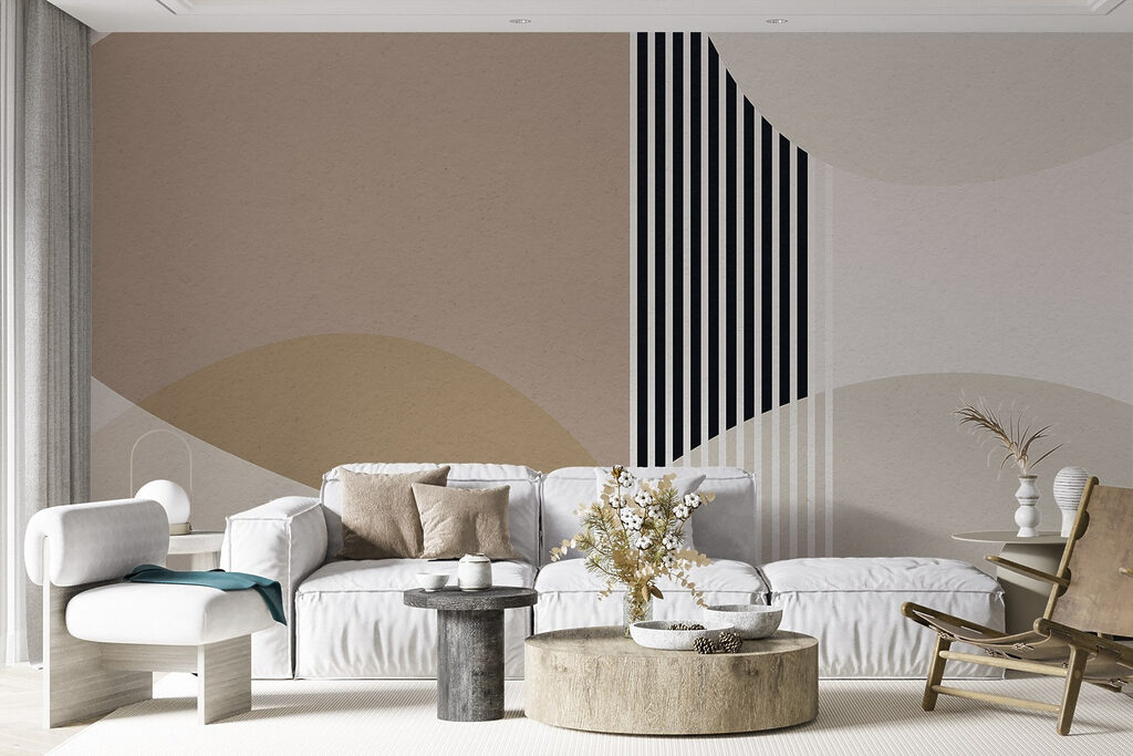 Abstracte vormen in neutrale tinten — interieur 6