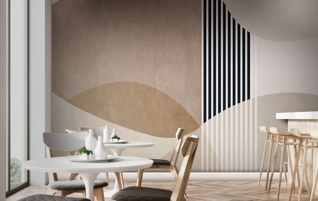 Abstracte vormen in neutrale tinten — interieur 3