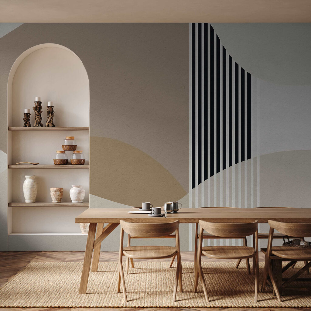 Abstracte vormen in neutrale tinten — interieur 4