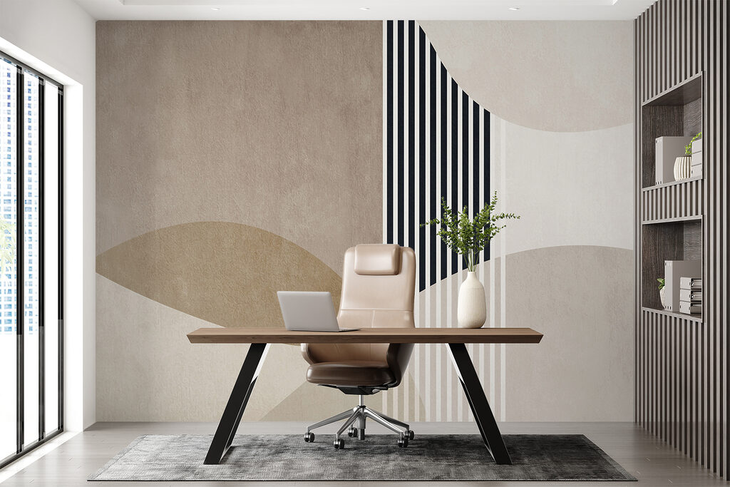 Abstracte vormen in neutrale tinten — interieur 7