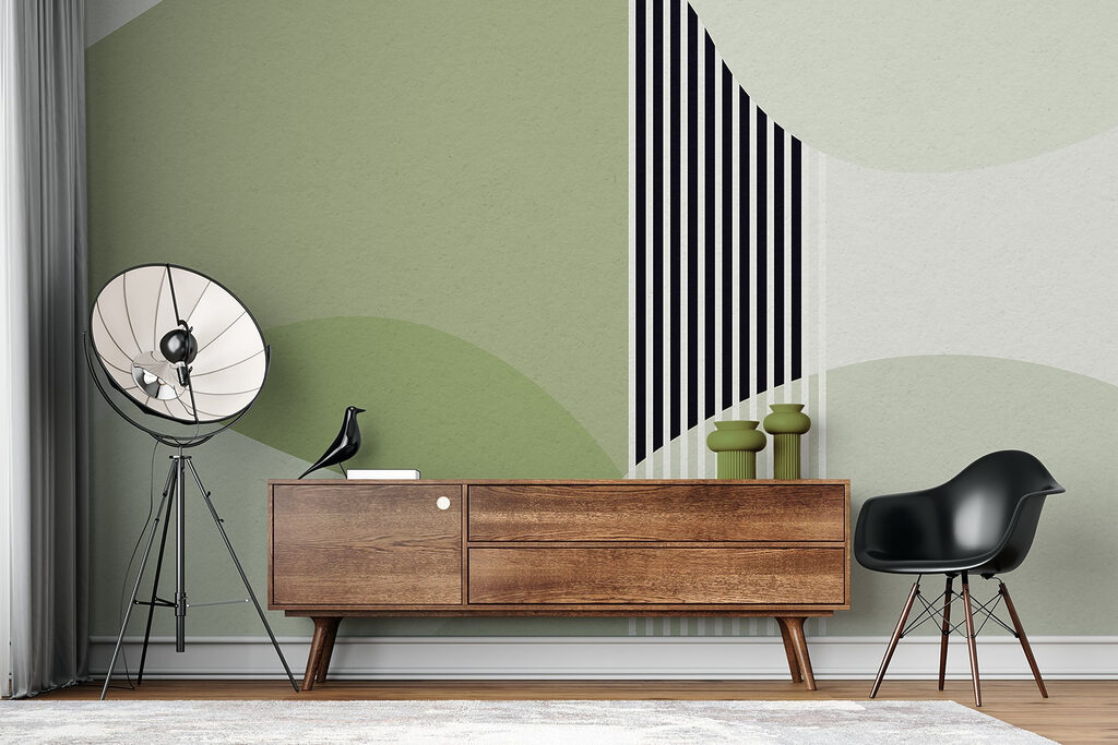 Een groen en zwart geometrisch ontwerp — interieur 4