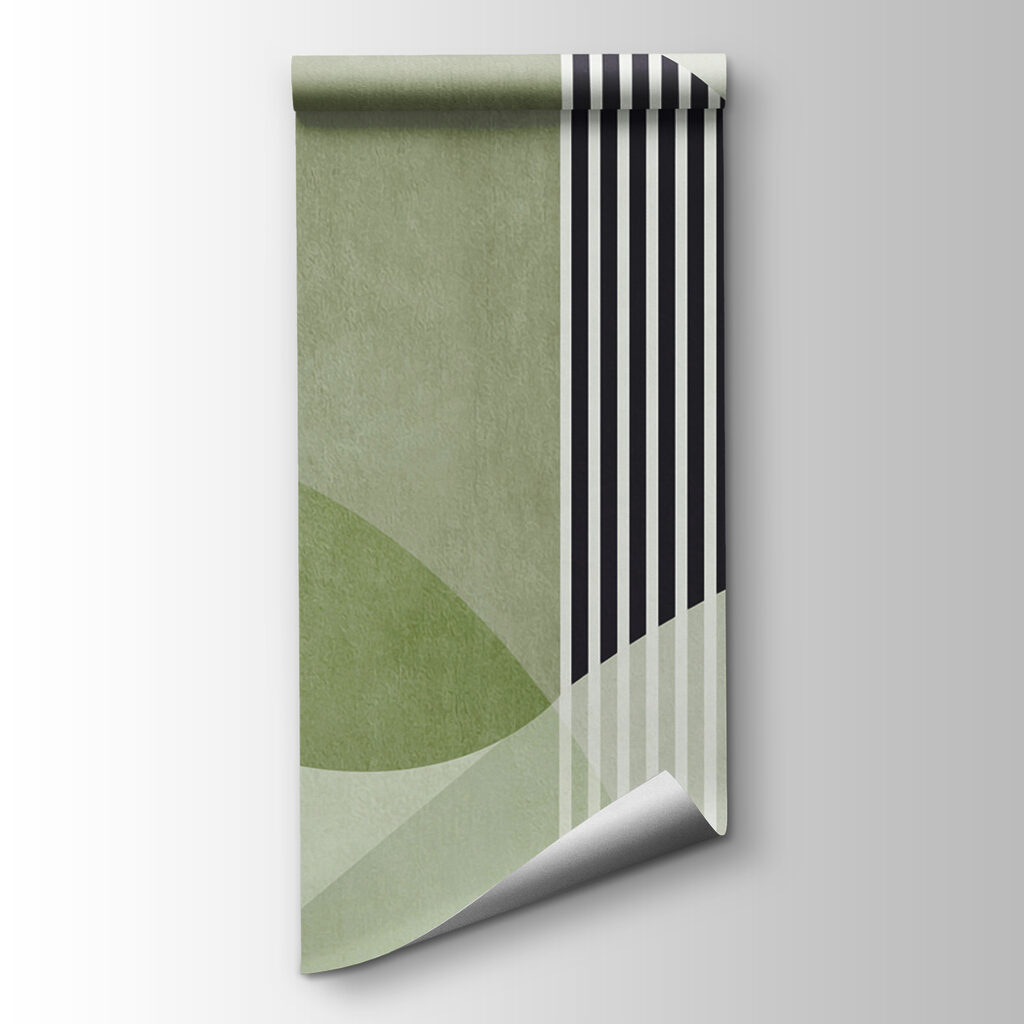 Een groen en zwart geometrisch ontwerp — productweergave