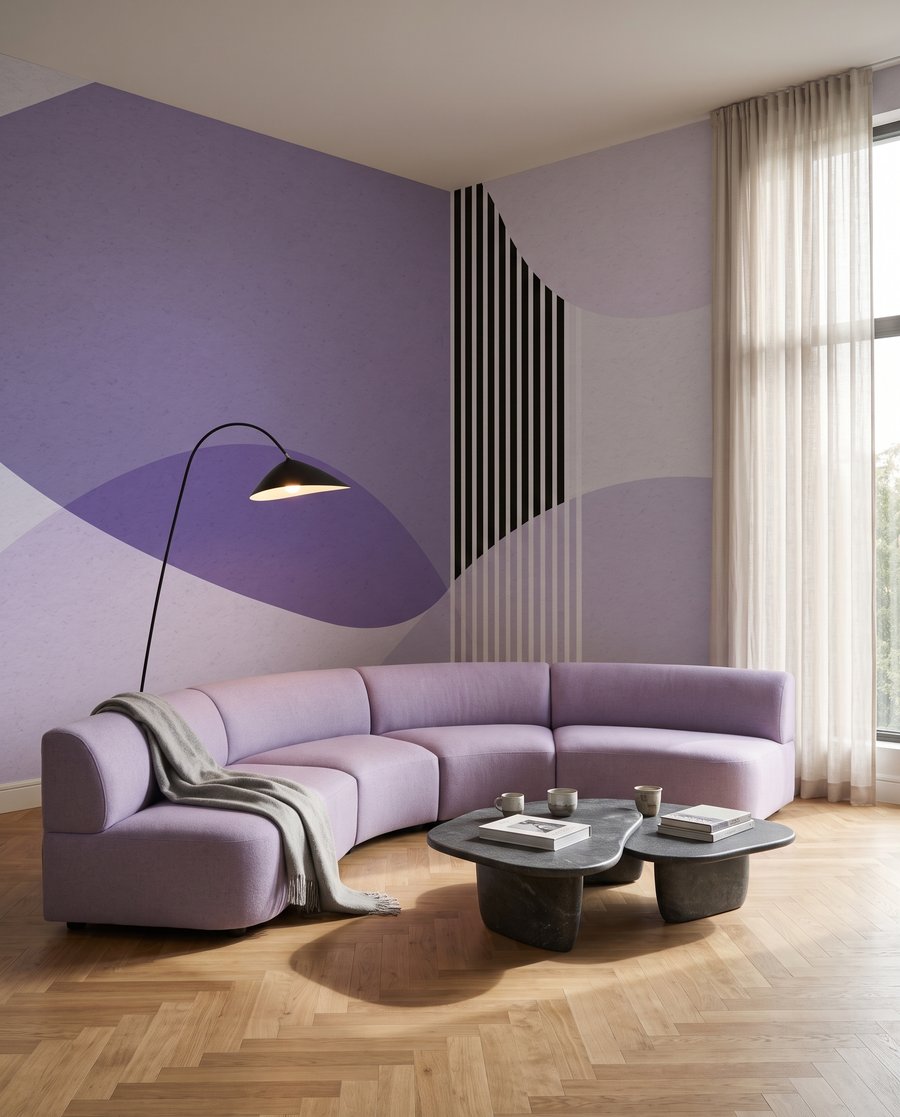 Strepen tussen ronde vormen — interieur 3