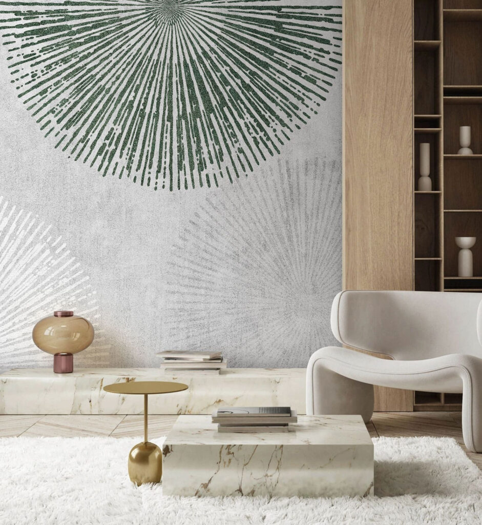Cirkels van fijne stralen — interieur 1