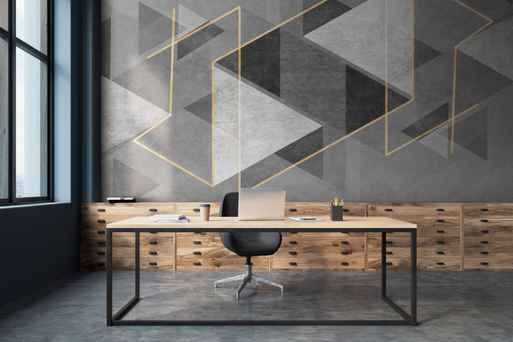 Driehoeken in grijze diepte — interieur 4