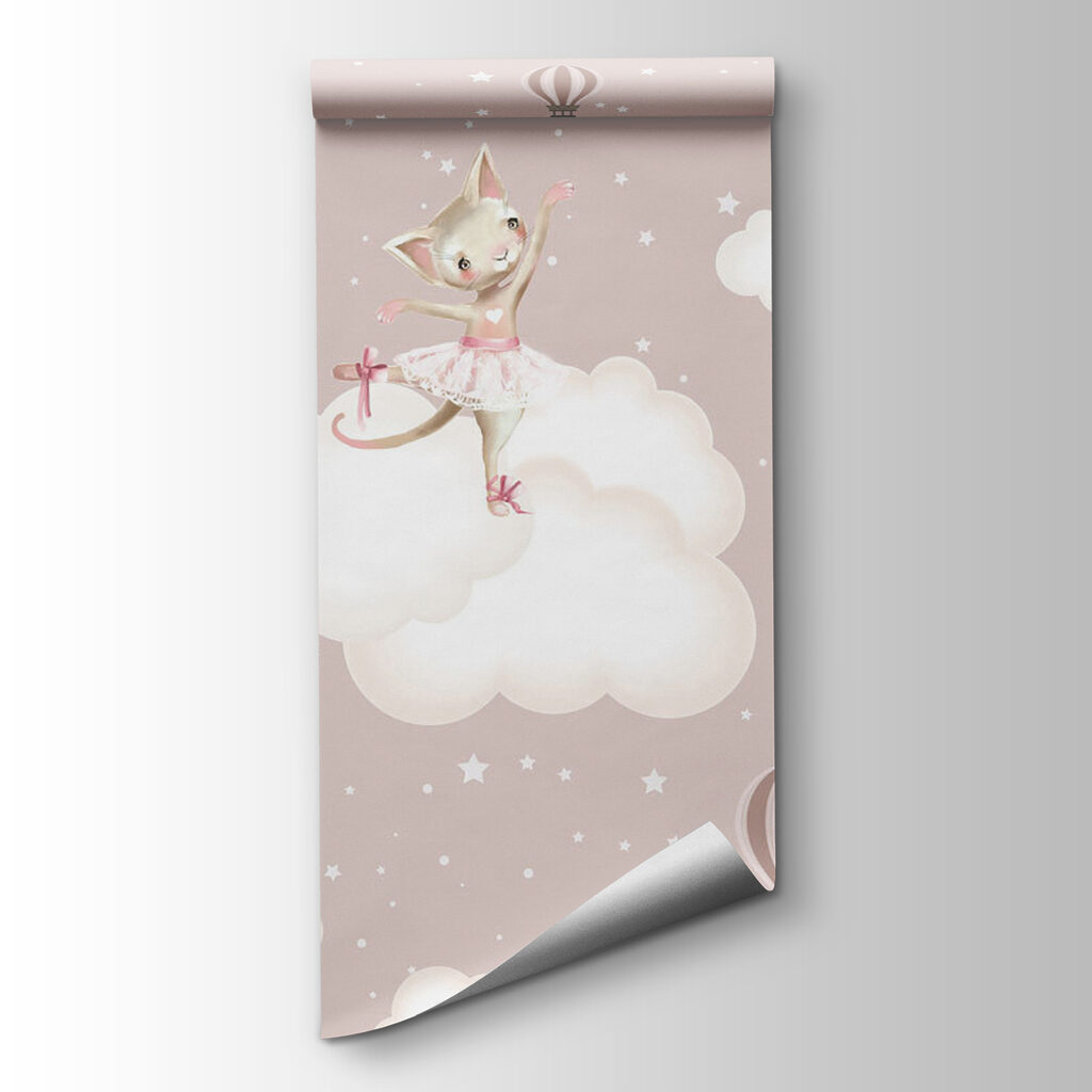 Kat in een tutu op een wolk — productweergave