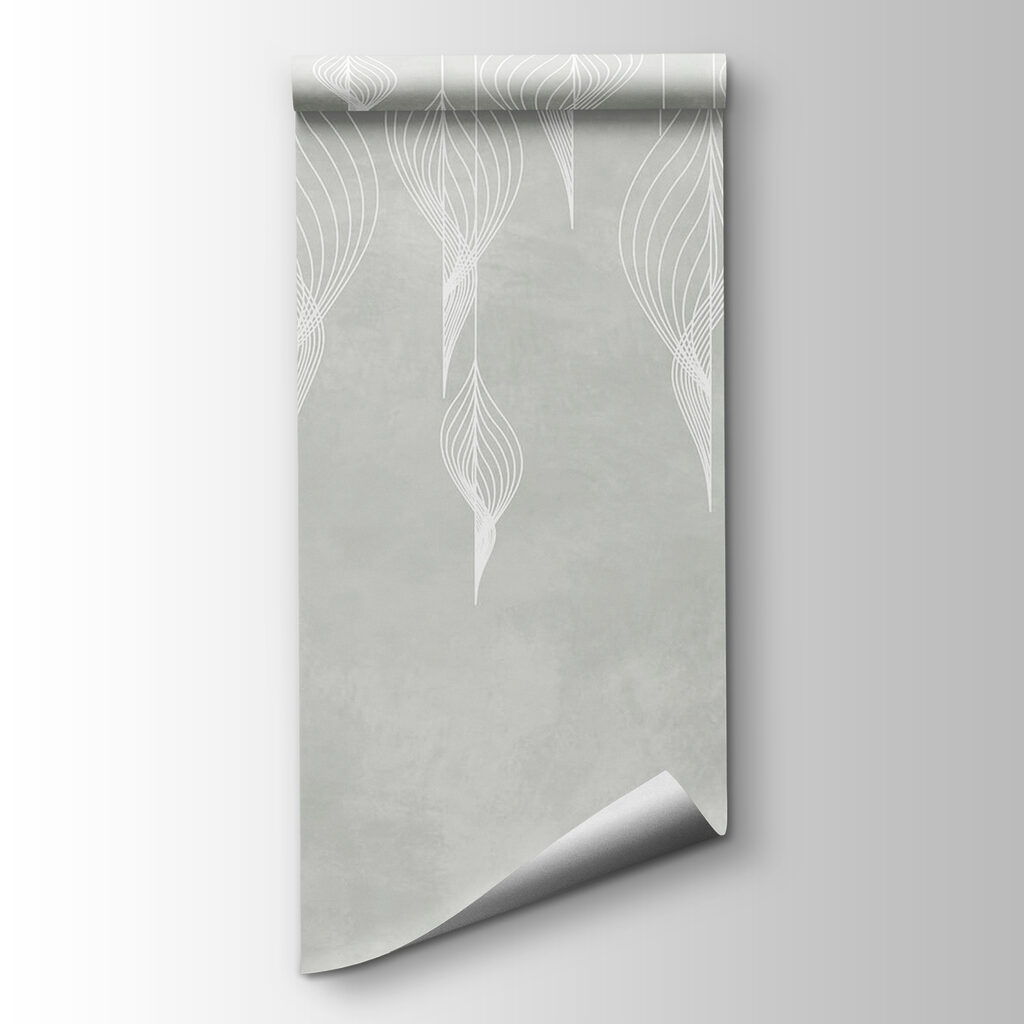 Witte bladcontouren hangen neer — productweergave