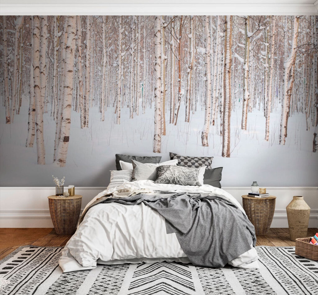 Berken in een sneeuwveld — interieur 1