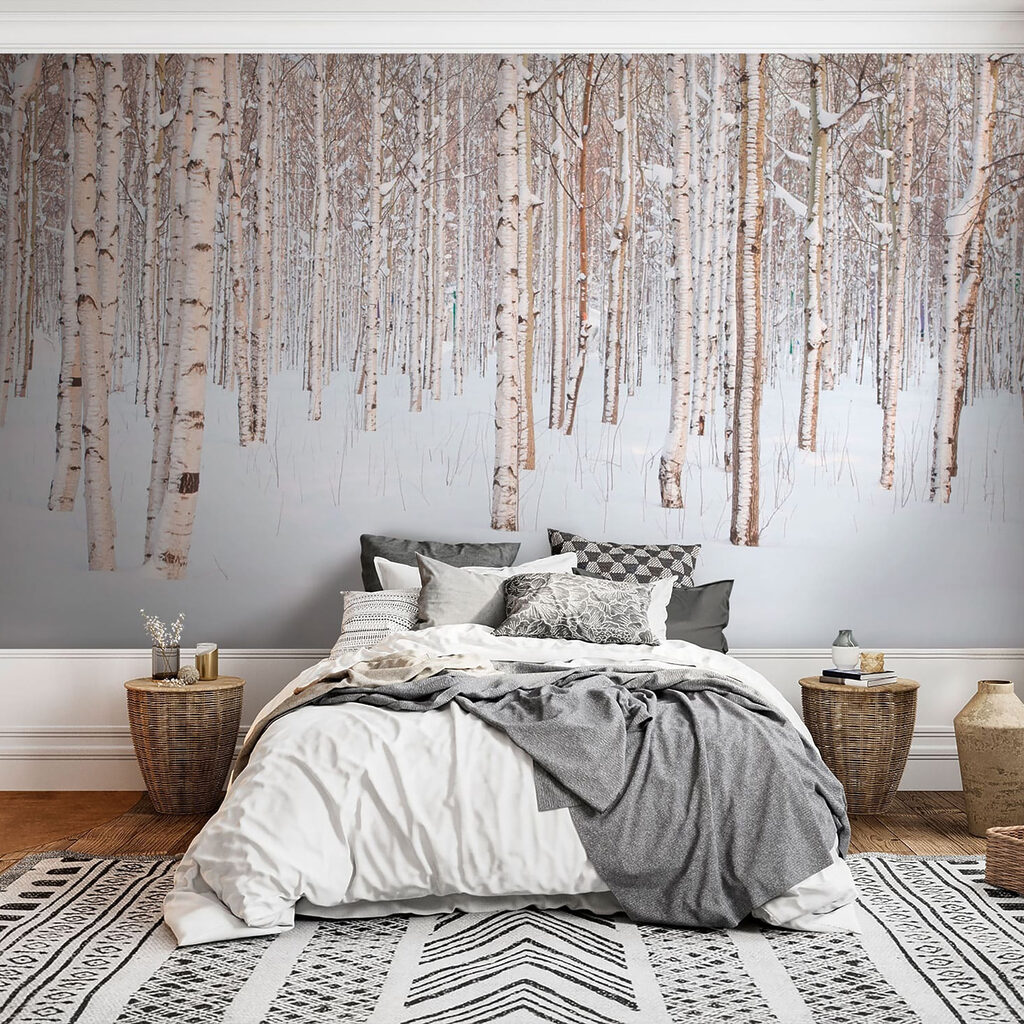 Berken in een sneeuwveld — interieur 4