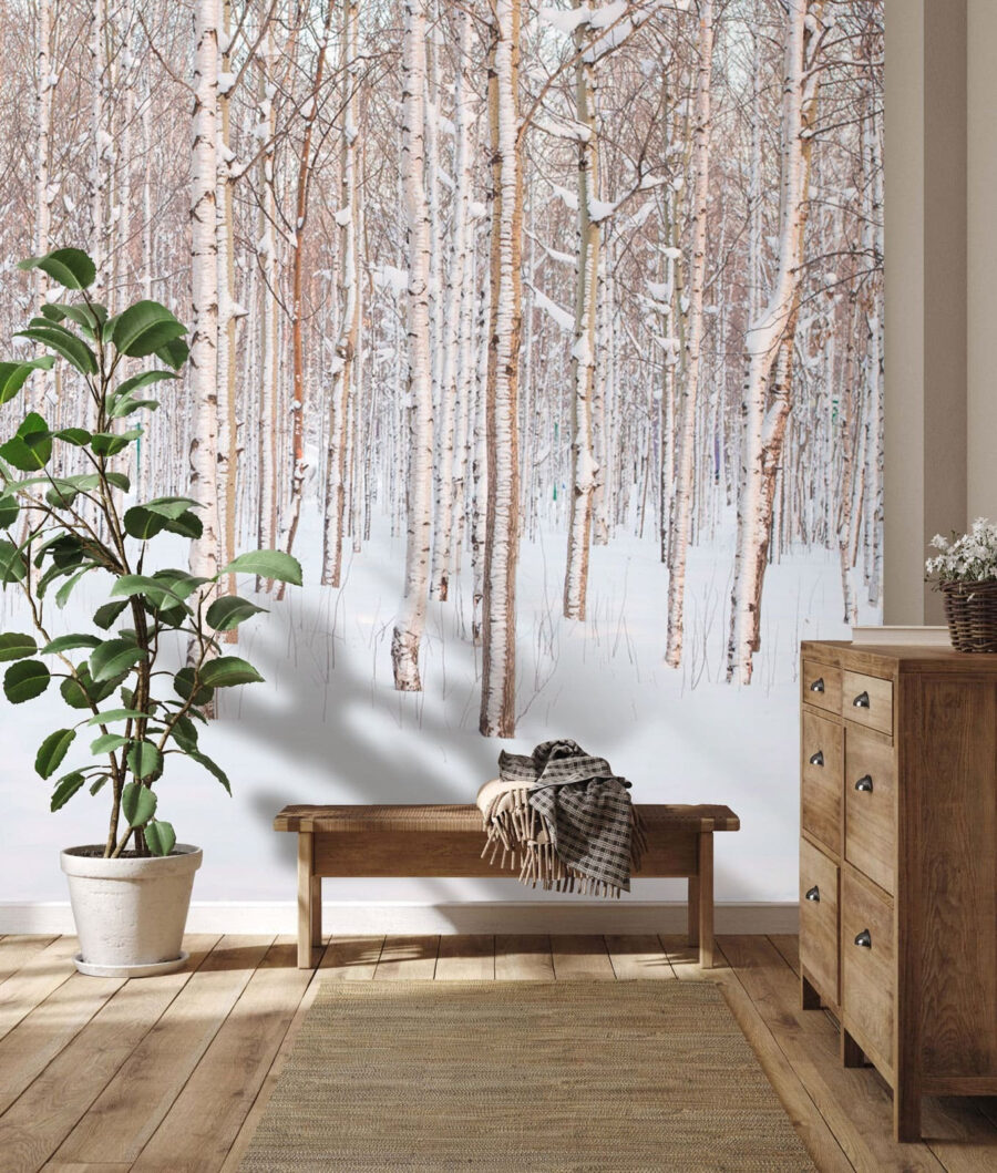 Berken in een sneeuwveld — interieur 2