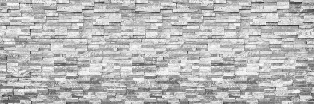 Smalle steenlagen in lichtgrijs — volledig ontwerp