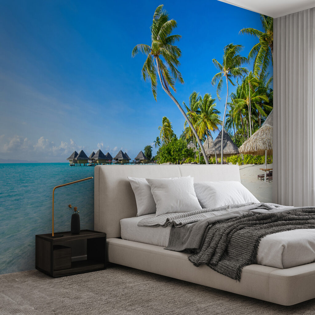 Palmstrand met een rietenhut — interieur 4