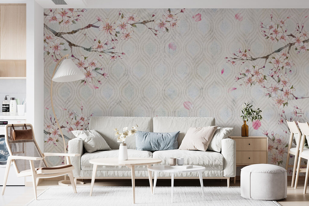 Bloesem rond een sierpatroon — interieur 4