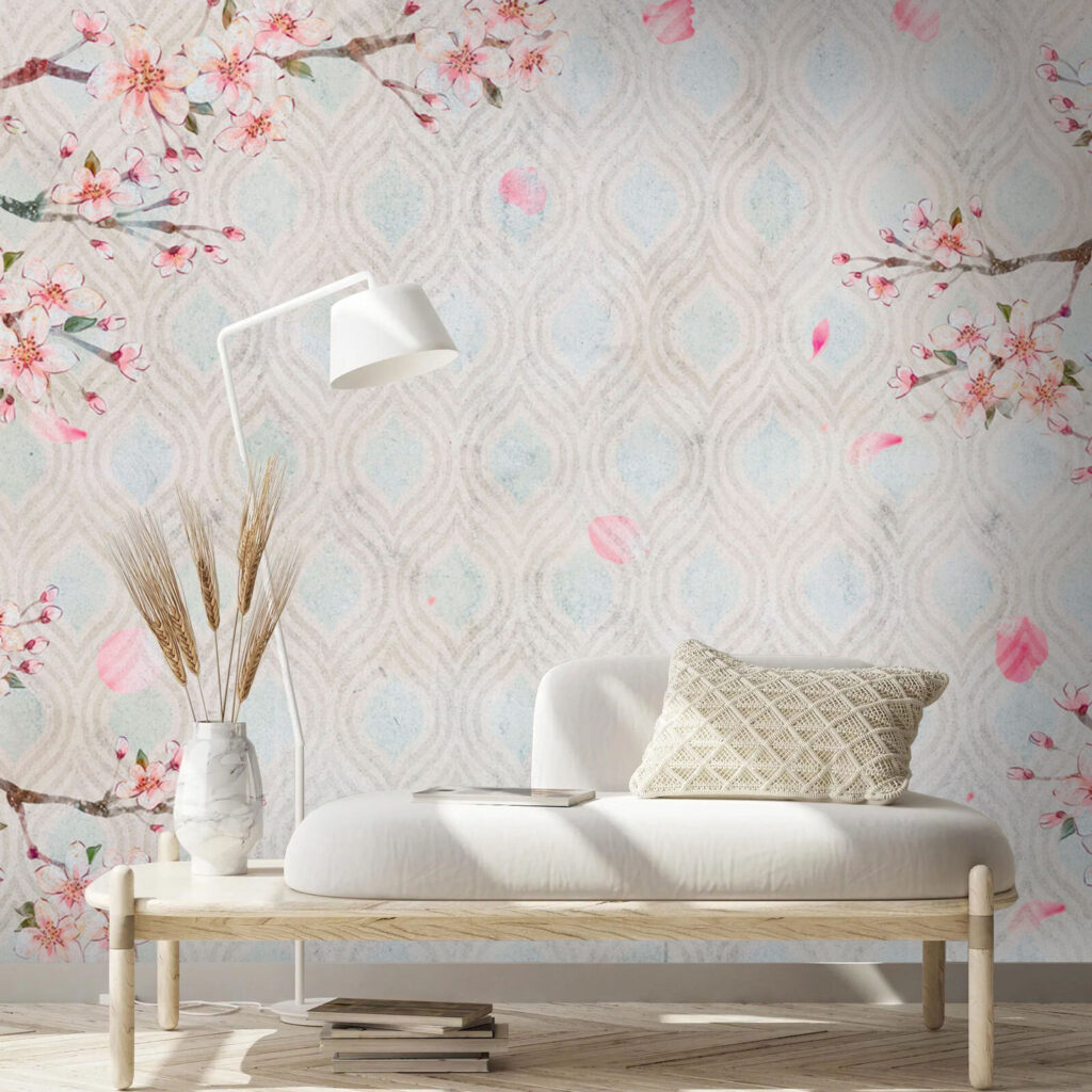 Bloesem rond een sierpatroon — interieur 3