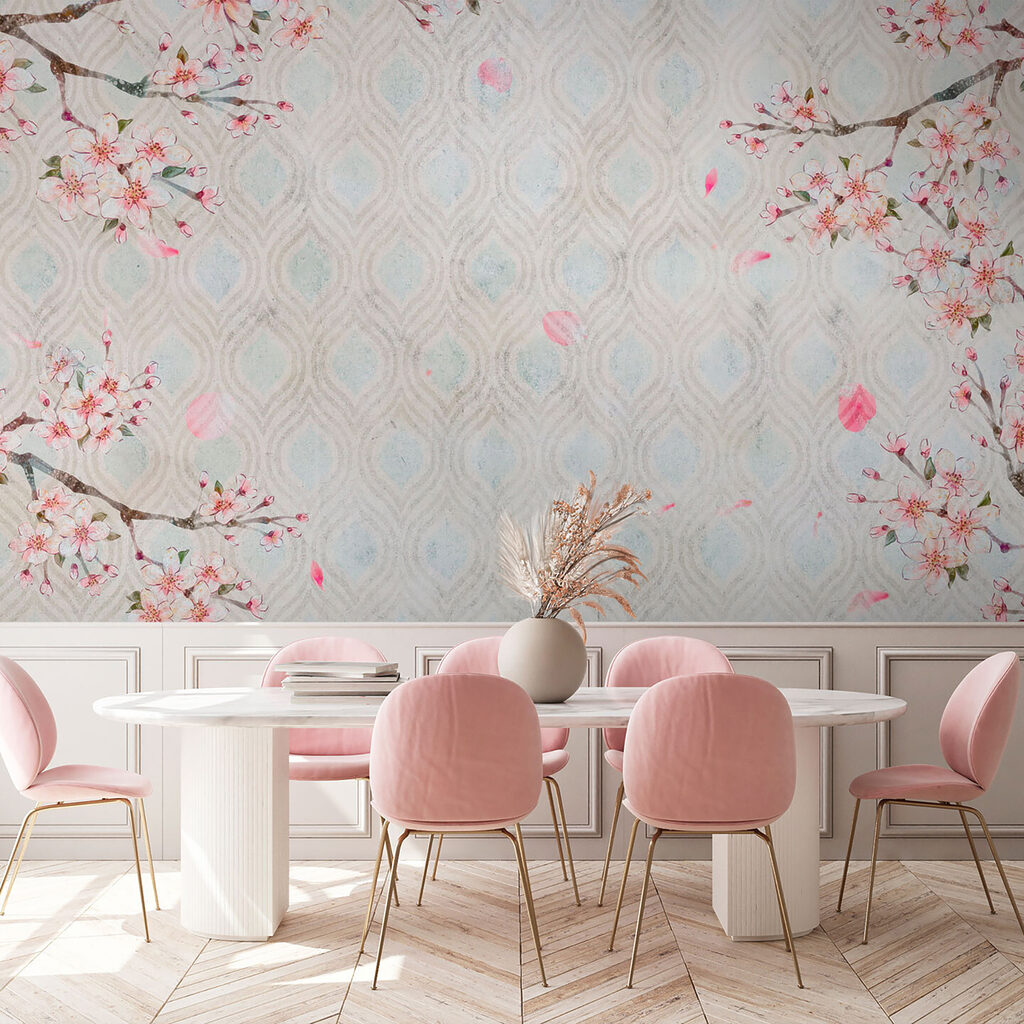 Bloesem rond een sierpatroon — interieur 5