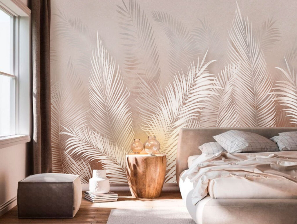 Witte palmveren rijzen op — interieur 1