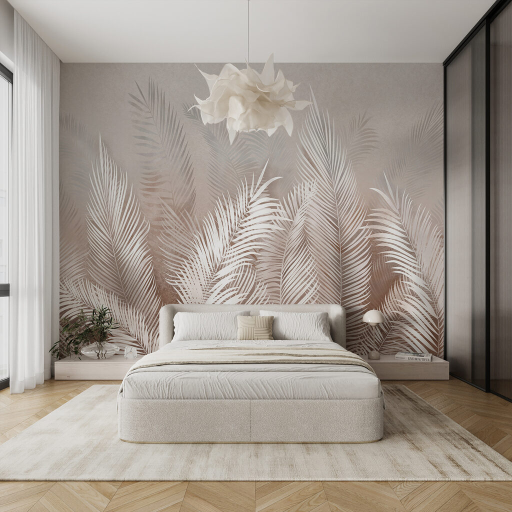 Witte palmveren rijzen op — interieur 3