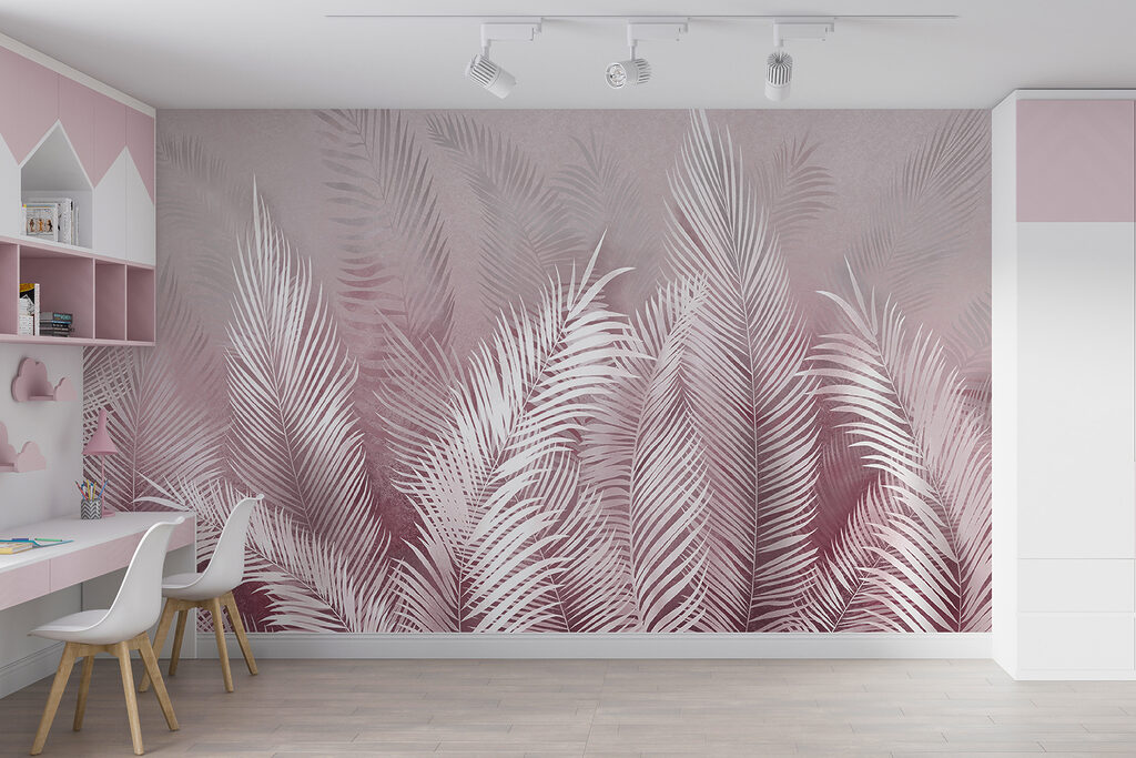 Witte palmveren groeien omhoog — interieur 3