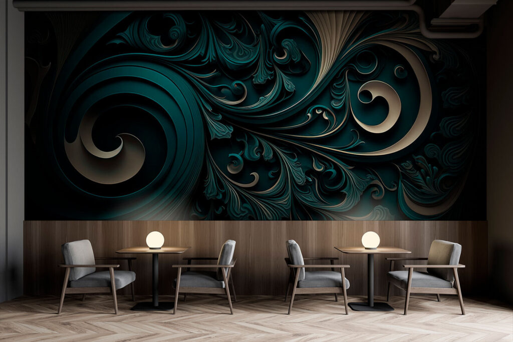 Elegante wervelingen en ingewikkelde ontwerpen — interieur 3
