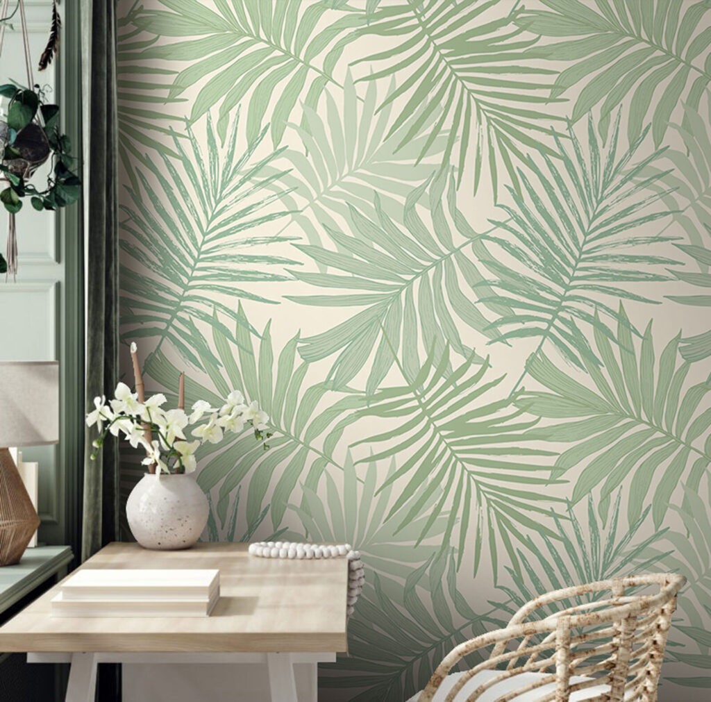 Fijne groene palmveren — interieur 1