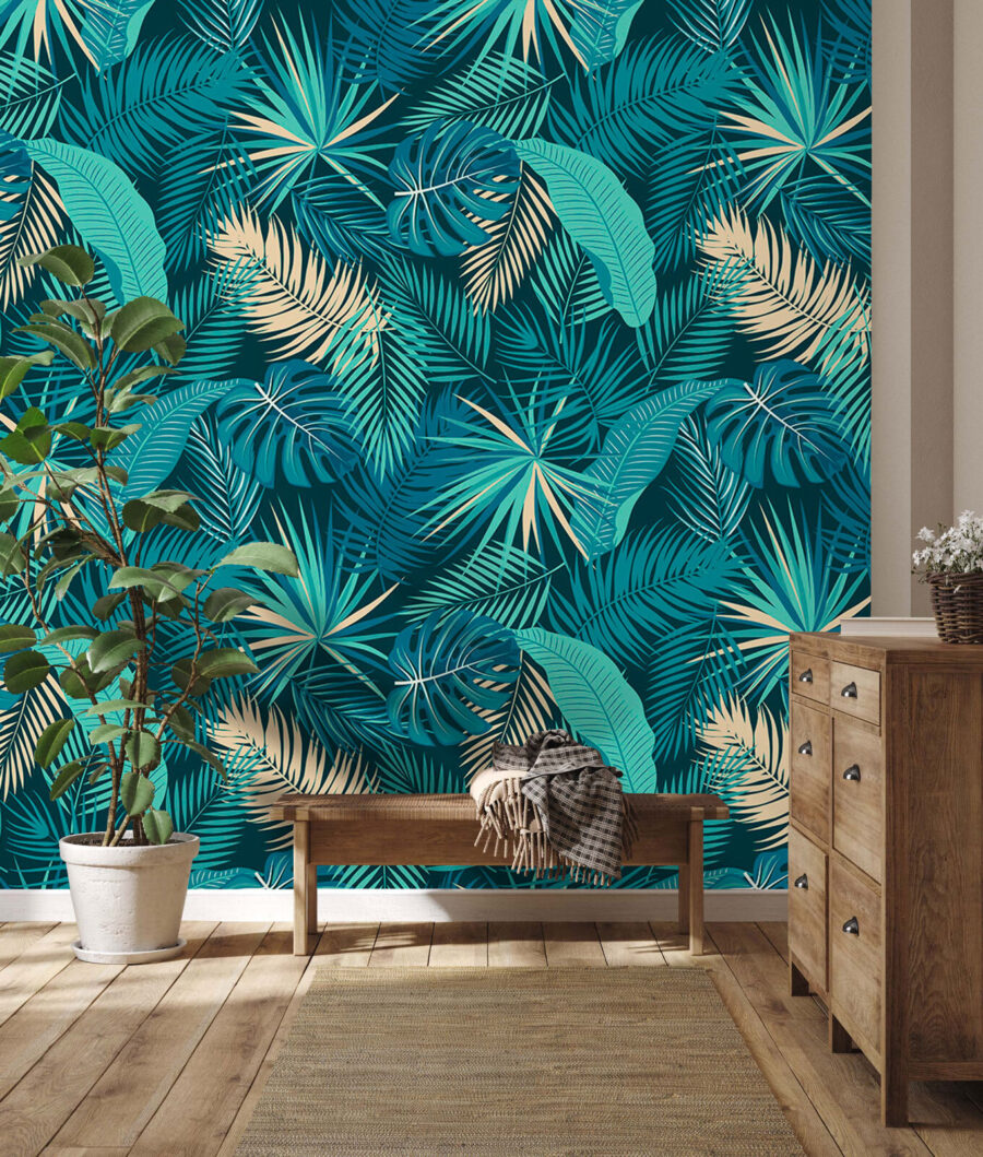 Palmen in oceaankleuren — interieur 3