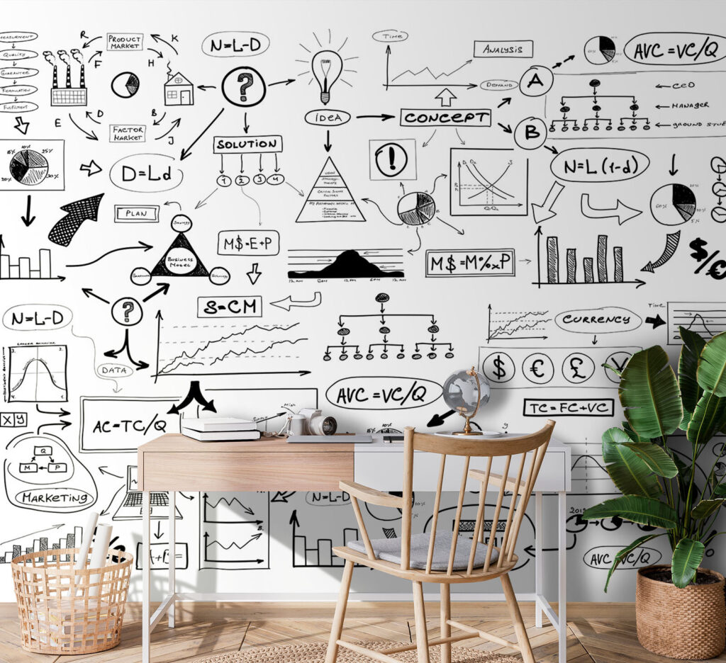 Zakelijke concepten en analytische brainstorming — interieur 1