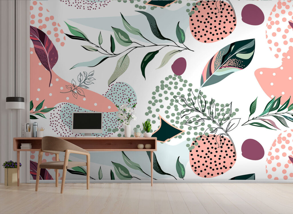 Blaadjes tussen speelse stipvlakken — interieur 3