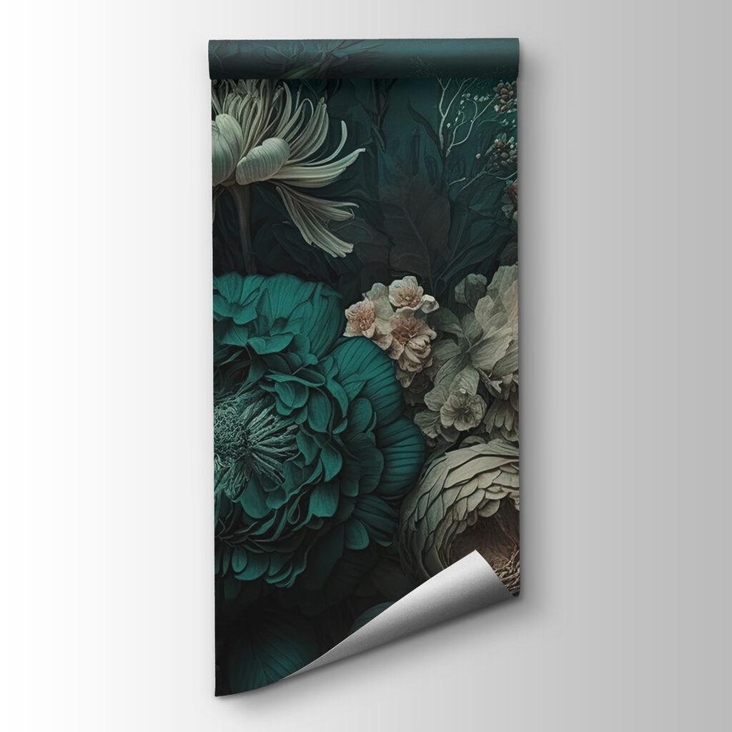 Turquoise pioen in schaduwboeket — productweergave