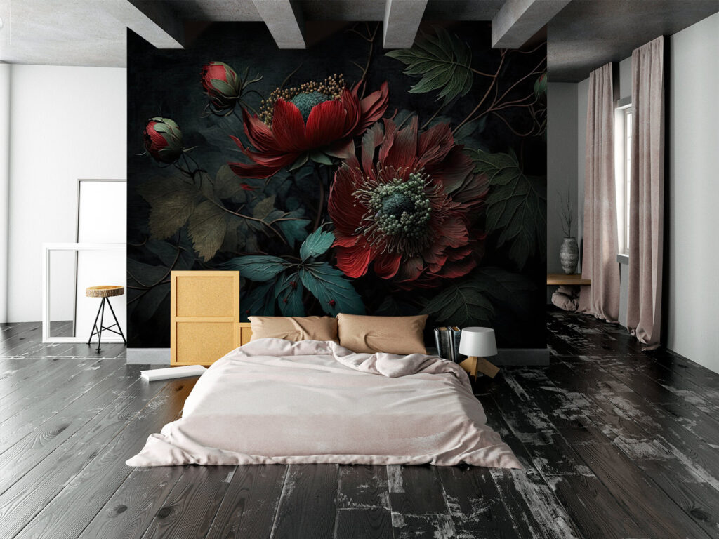 Donkerrode bloei in stilte — interieur 2