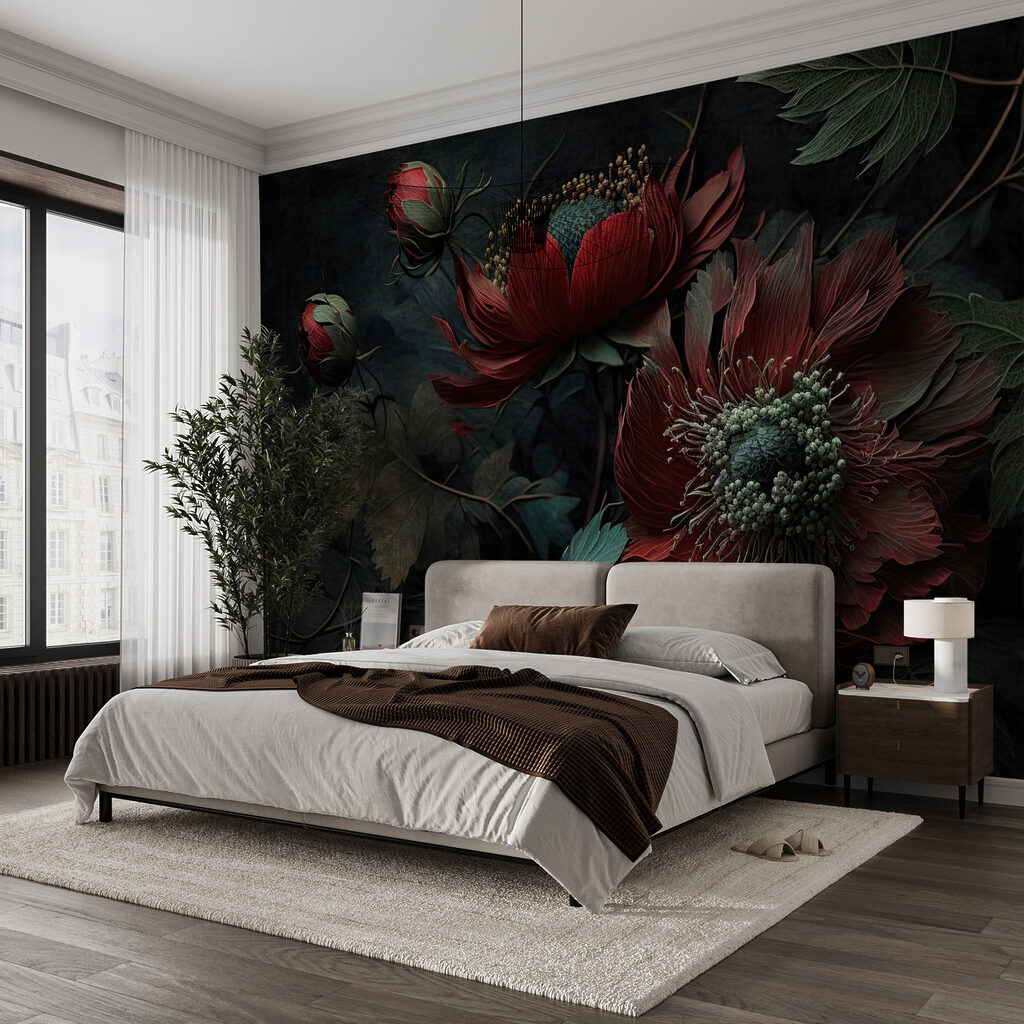 Donkerrode bloei in stilte — interieur 4