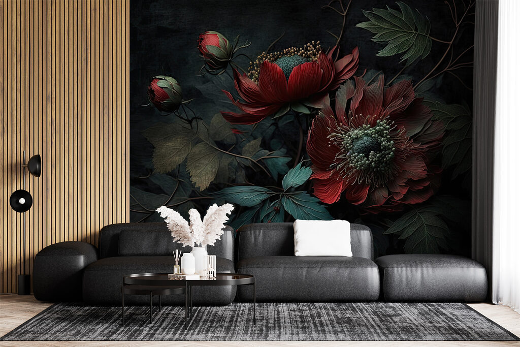Donkerrode bloei in stilte — interieur 5