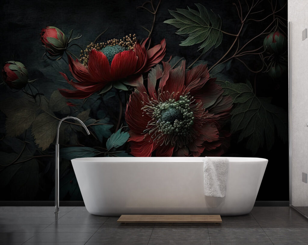 Donkerrode bloei in stilte — interieur 3