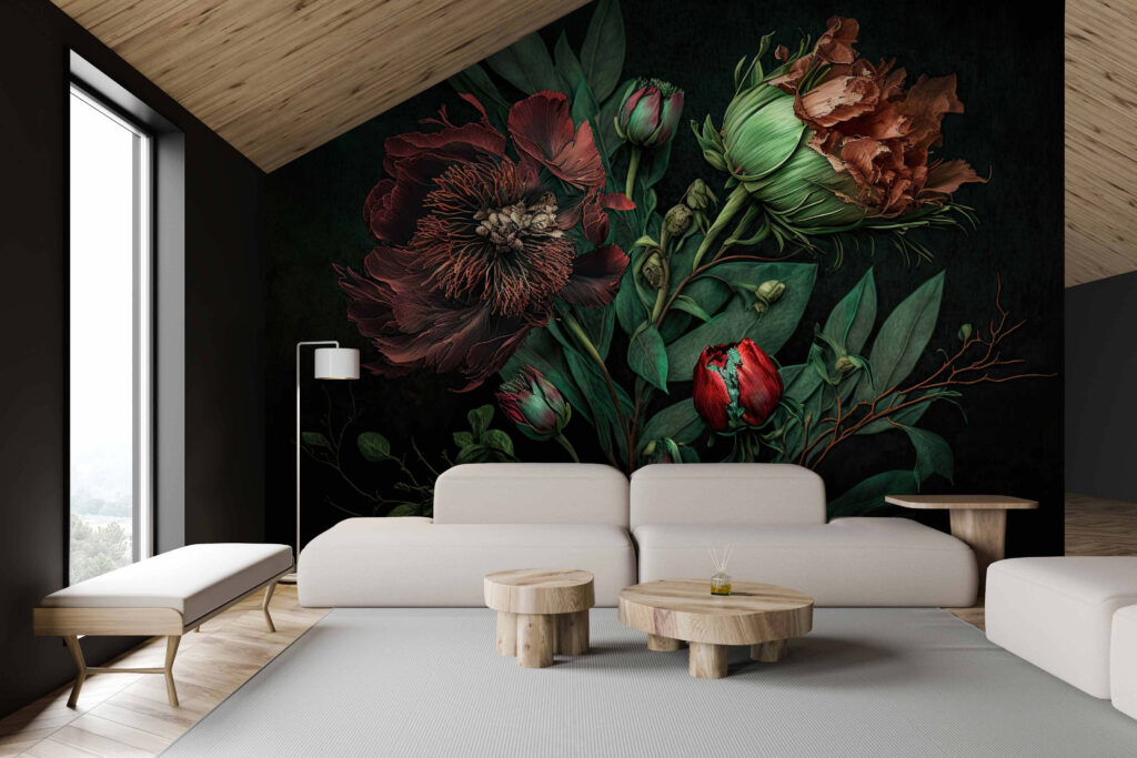 Elegante bloemen met rijke texturen — interieur 2