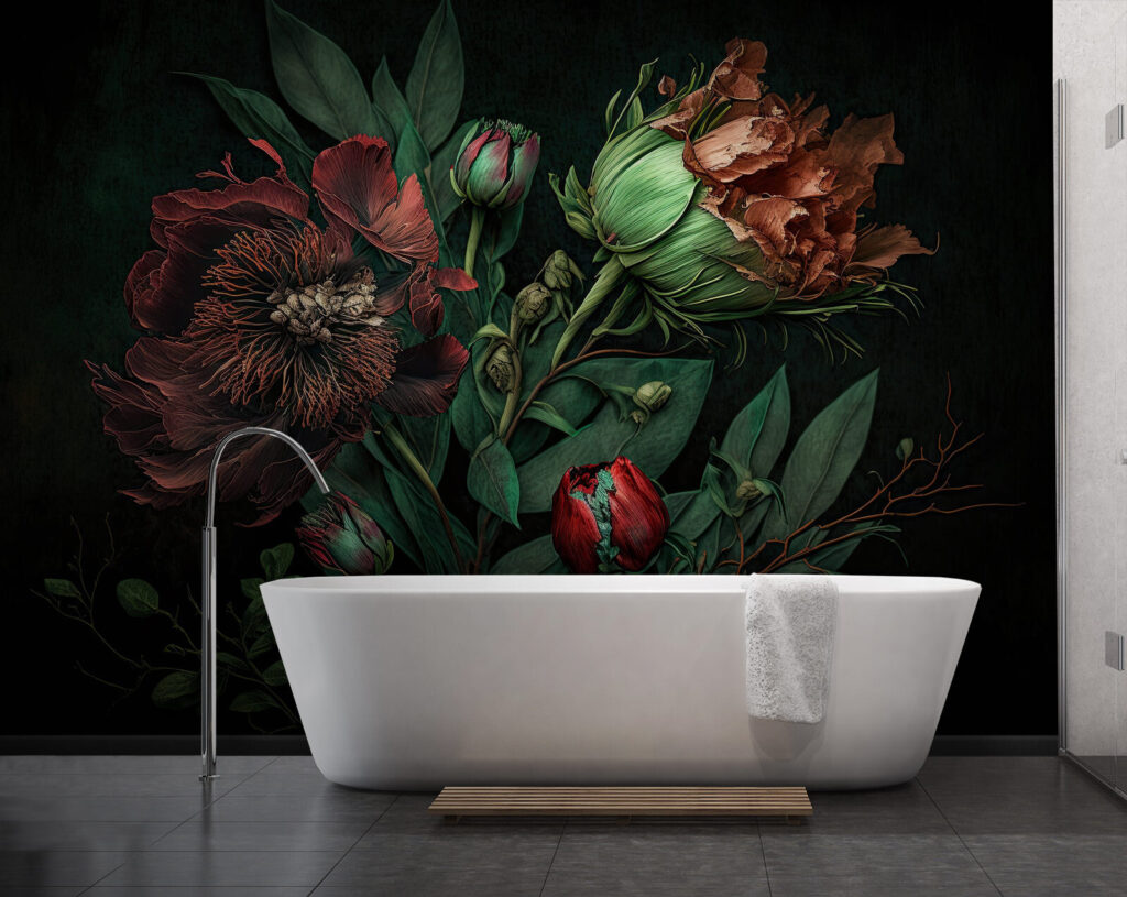 Elegante bloemen met rijke texturen — interieur 3