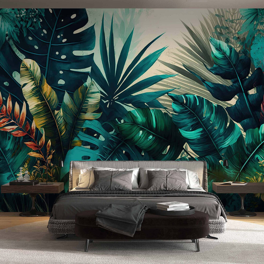Tropische planten vangen licht — interieur 4