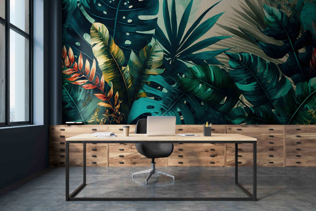 Tropische planten vangen licht — interieur 3
