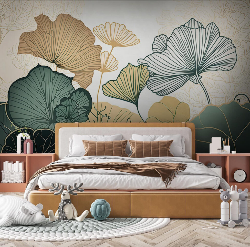 Bladwaaiers in kleur, lijnen — interieur 3