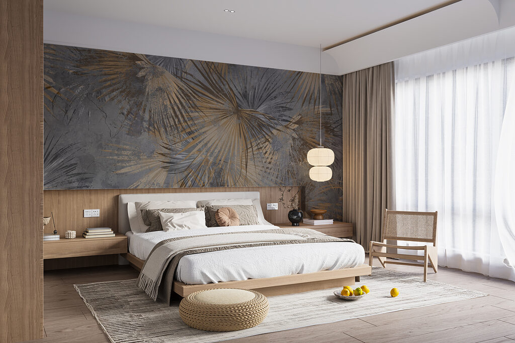 Palmwaaiers met gouden verfsporen — interieur 4