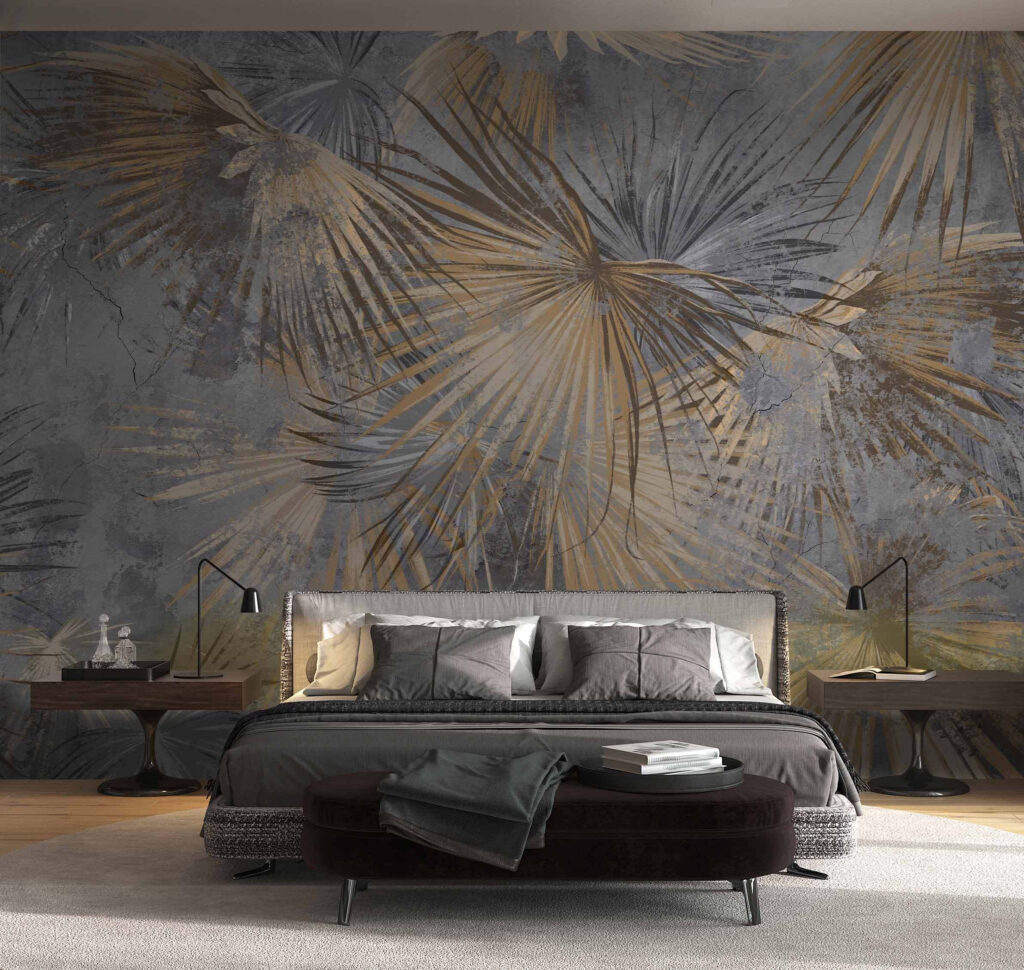 Palmwaaiers met gouden verfsporen — interieur 2