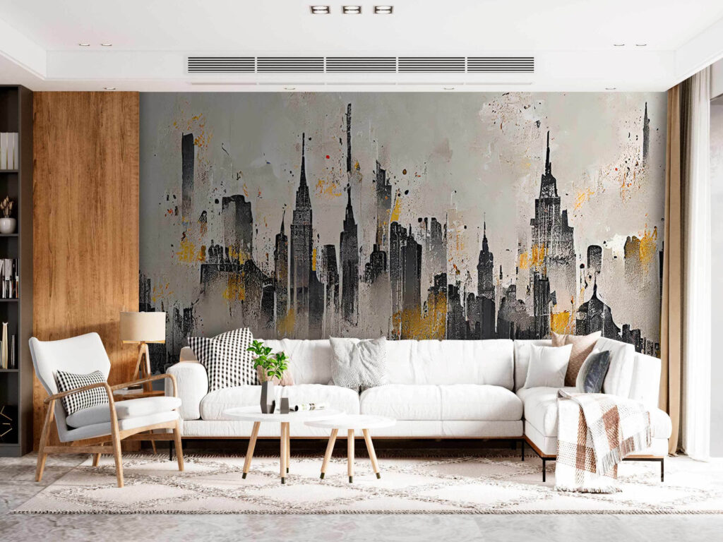 Skyline in grijsoker — interieur 3