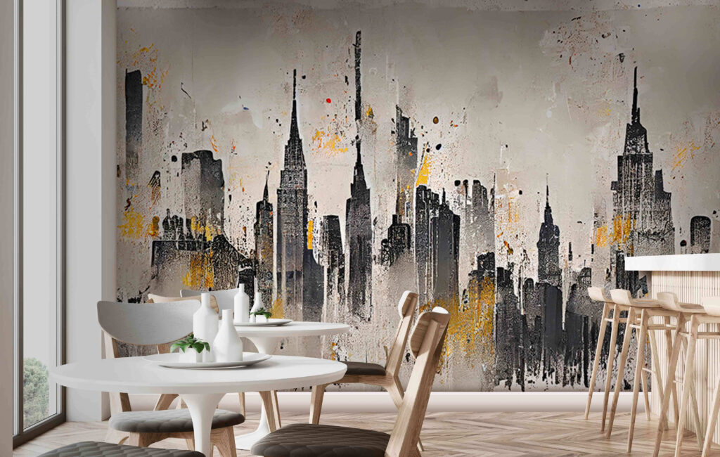 Skyline in grijsoker — interieur 1
