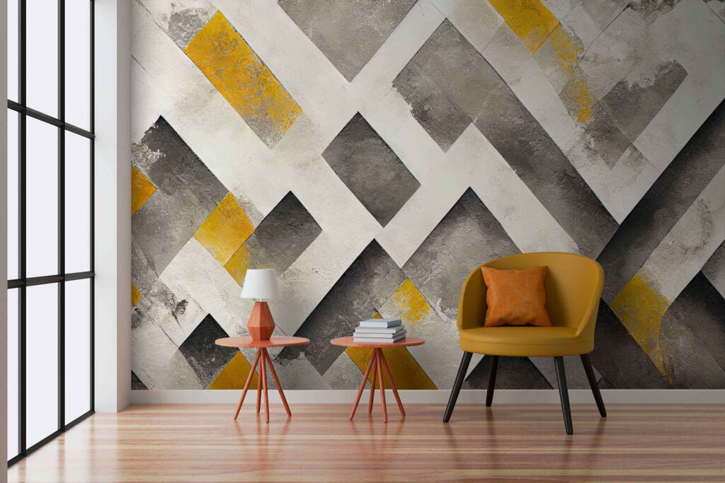 Geometrische patronen in ingetogen kleuren — interieur 2