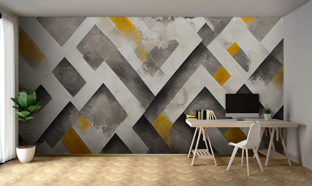 Geometrische patronen in ingetogen kleuren — interieur 1