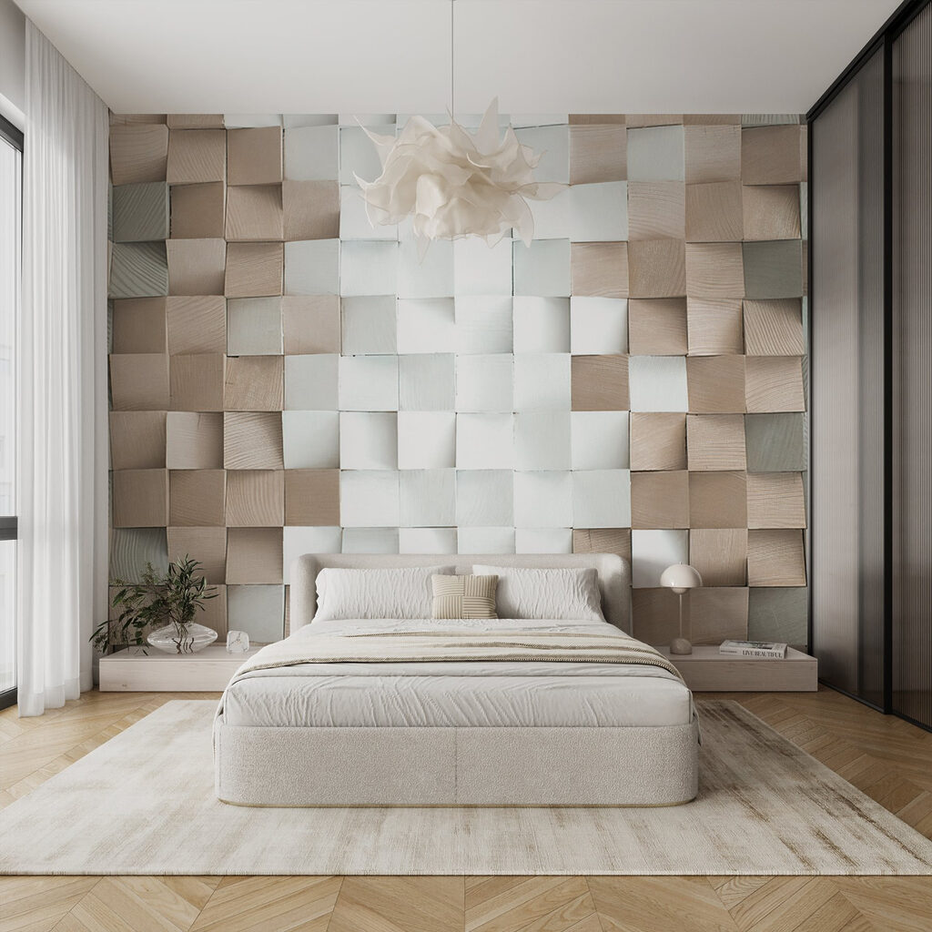 Een elegant samenspel van kleuren en vormen in een interieur