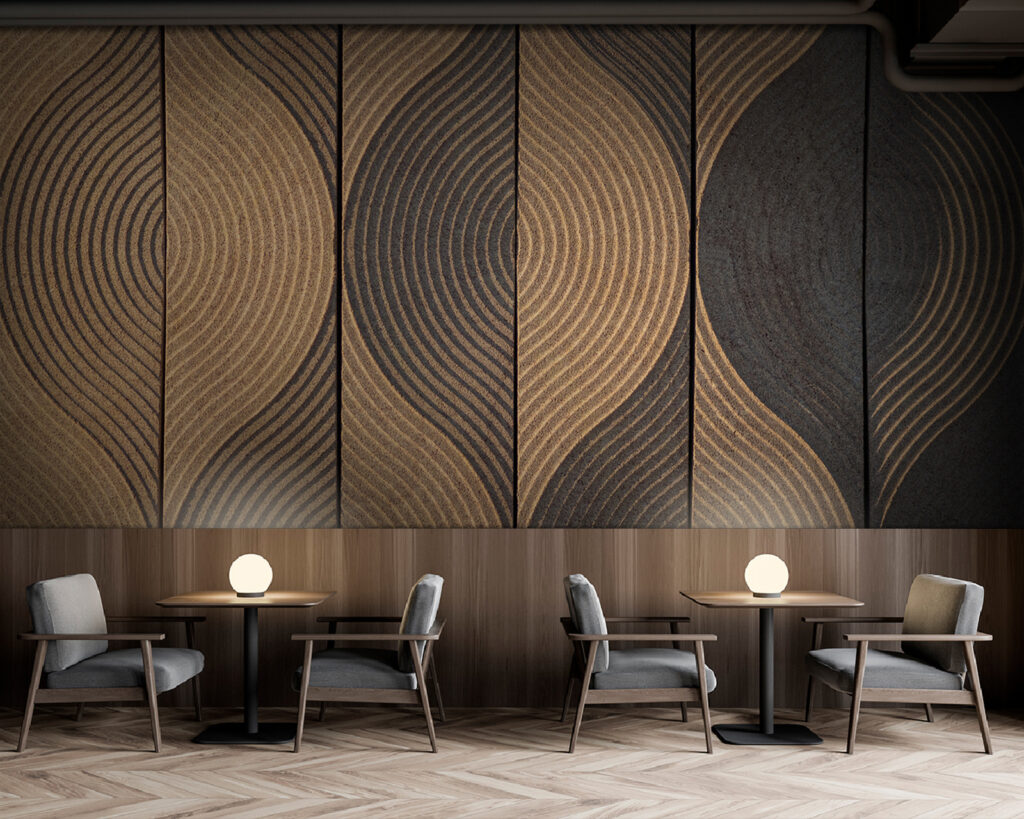 Gouden lijnbogen in banen — interieur 2